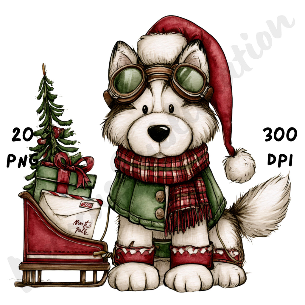 Christmas Dog Clipart