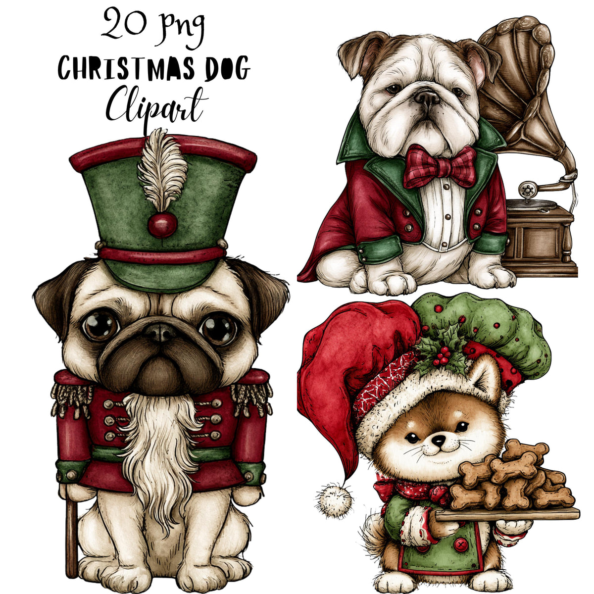 Christmas Dog Clipart