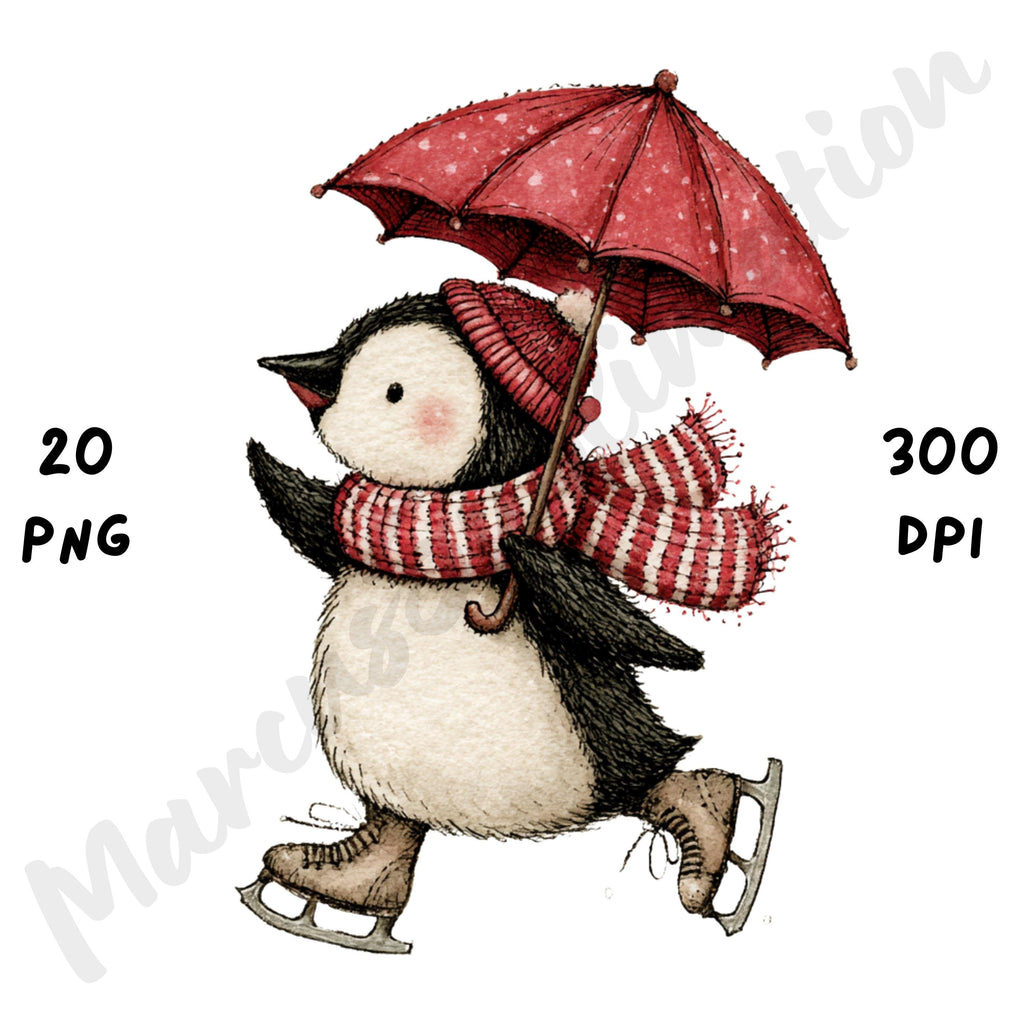 Christmas Penguin Clipart