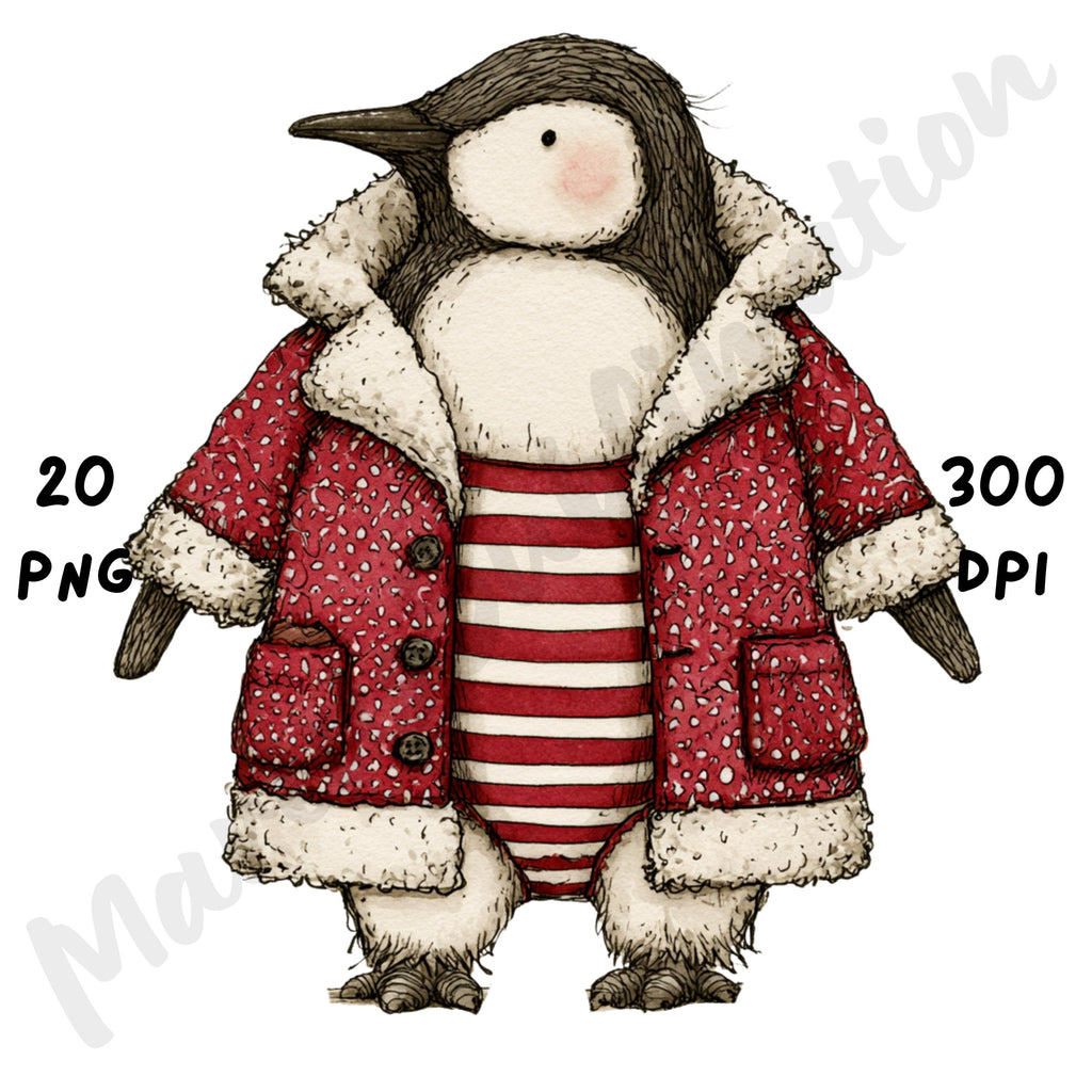 Christmas Penguin Clipart