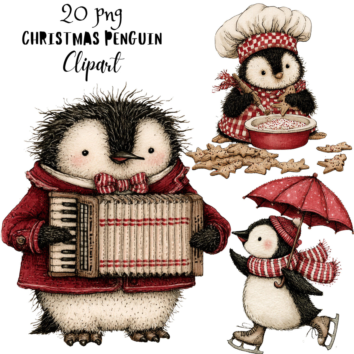 Christmas Penguin Clipart