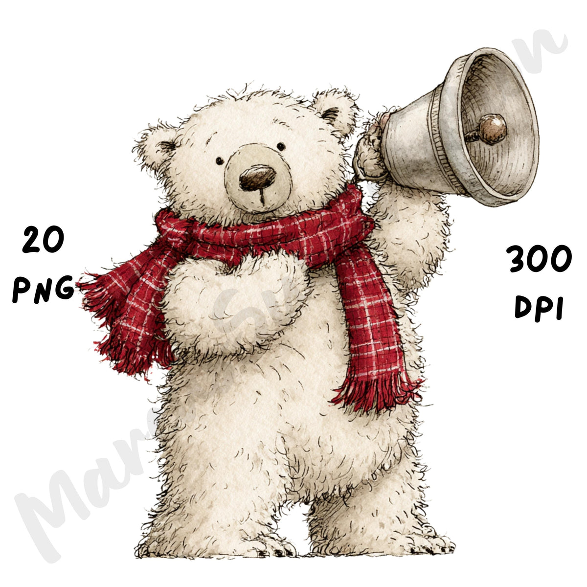 Christmas Polar Bear Clipart