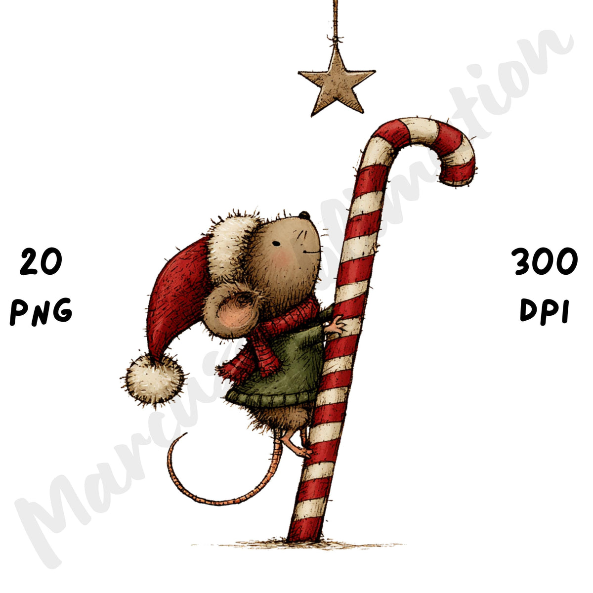 Christmas Mouse Clipart