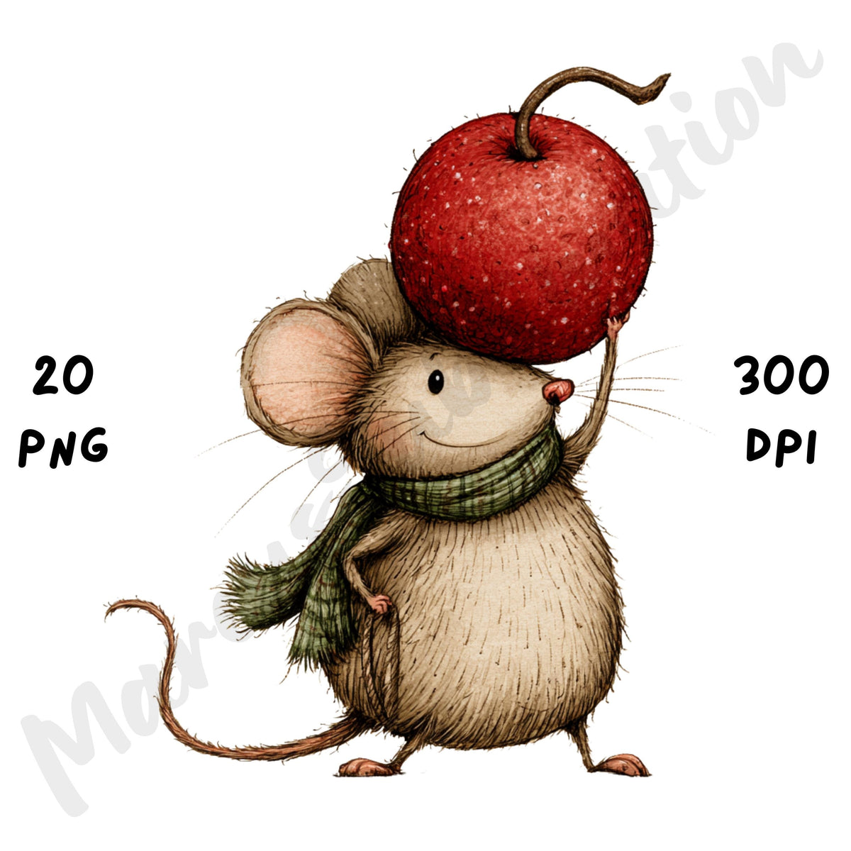 Christmas Mouse Clipart