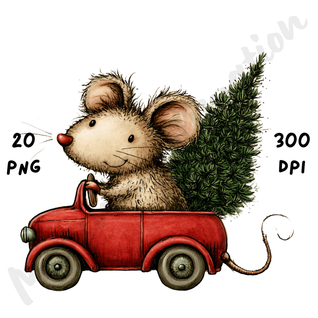 Christmas Mouse Clipart