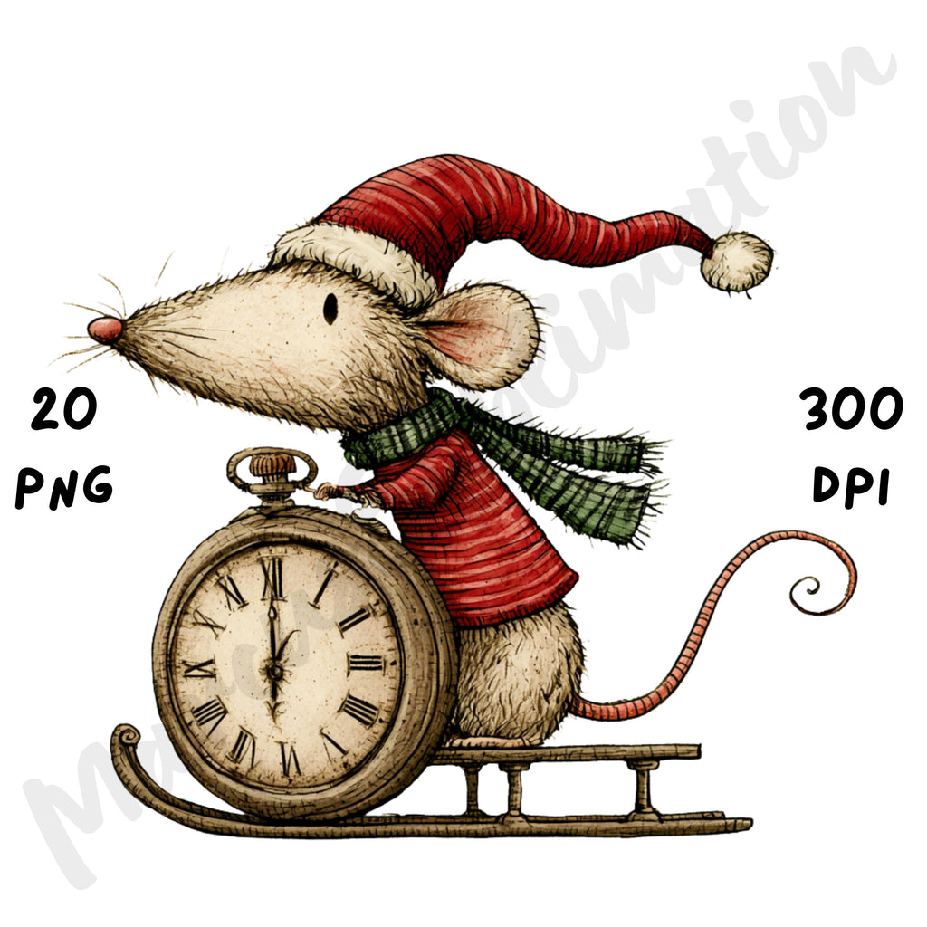 Christmas Mouse Clipart