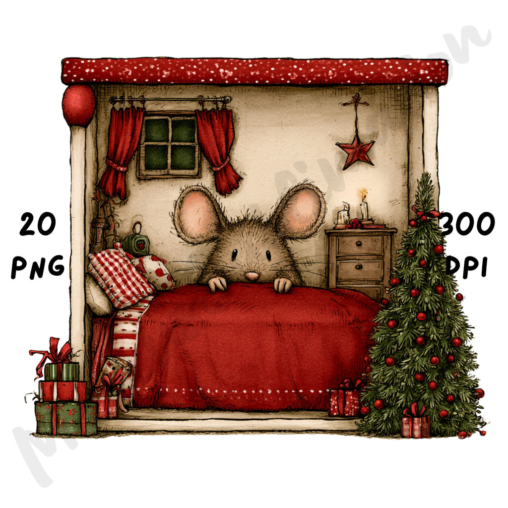Christmas Mouse Clipart