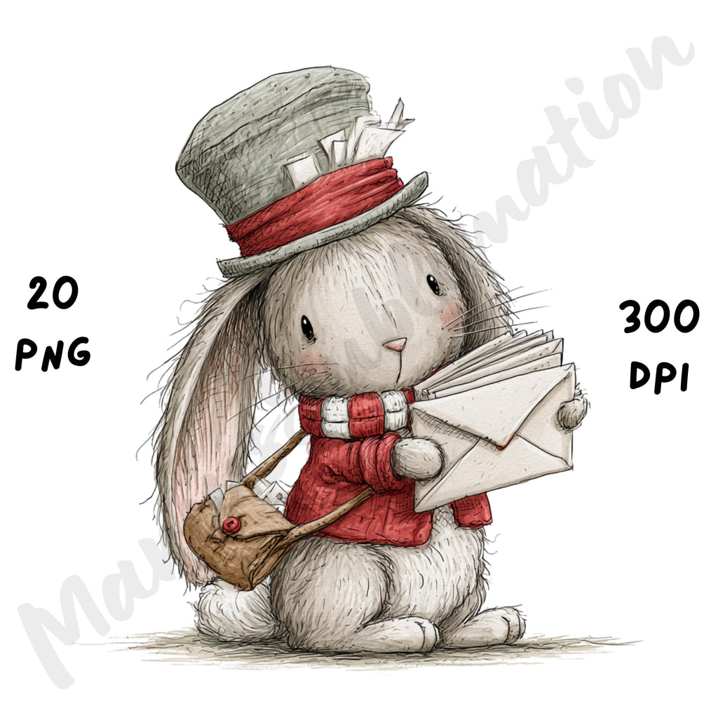 Christmas Bunny Clipart