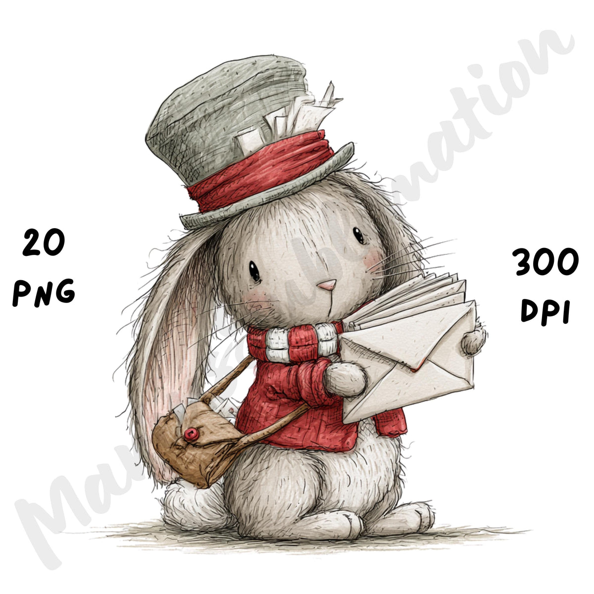 Christmas Bunny Clipart