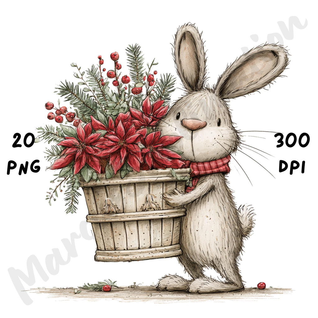 Christmas Bunny Clipart