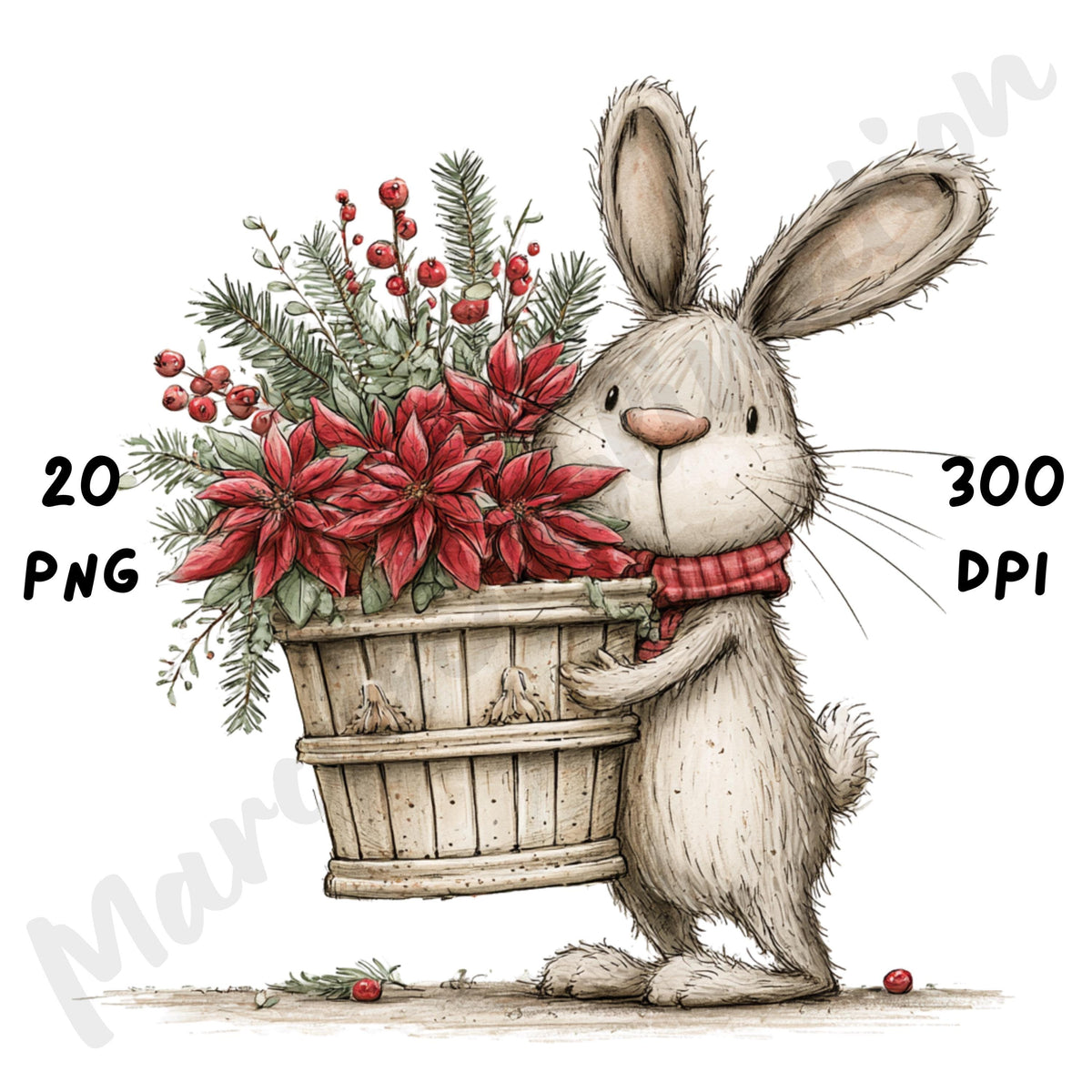 Christmas Bunny Clipart