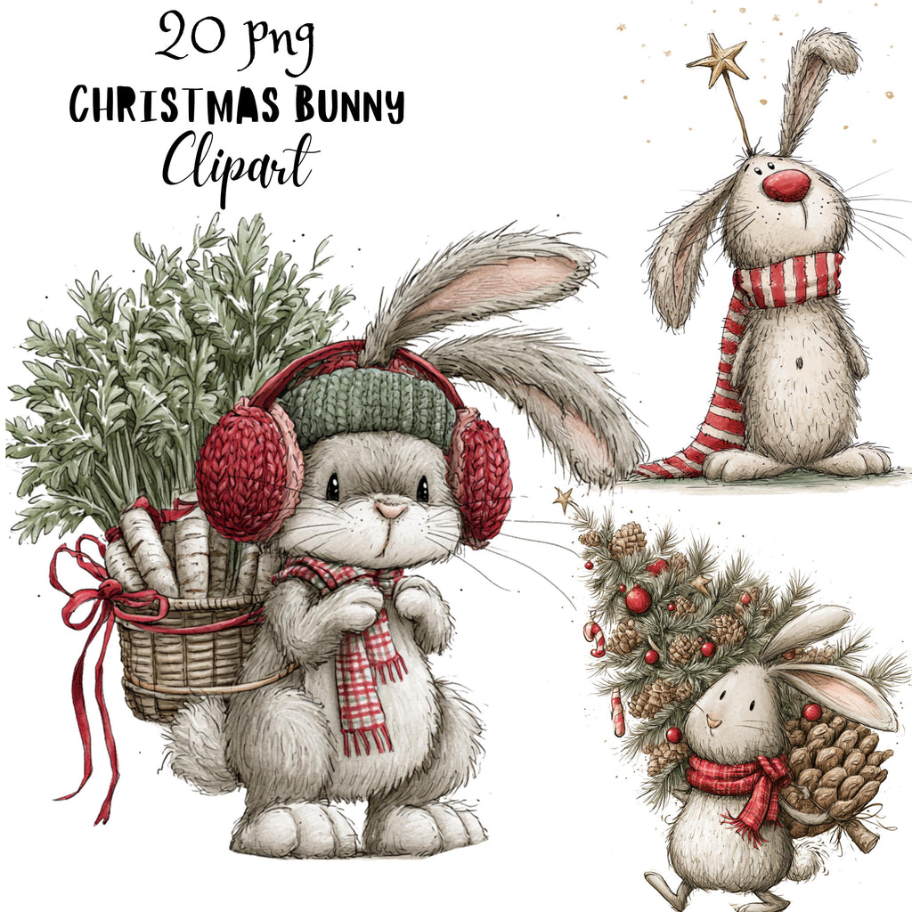 Christmas Bunny Clipart