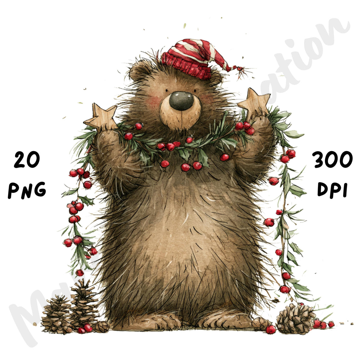 Christmas Bear Clipart