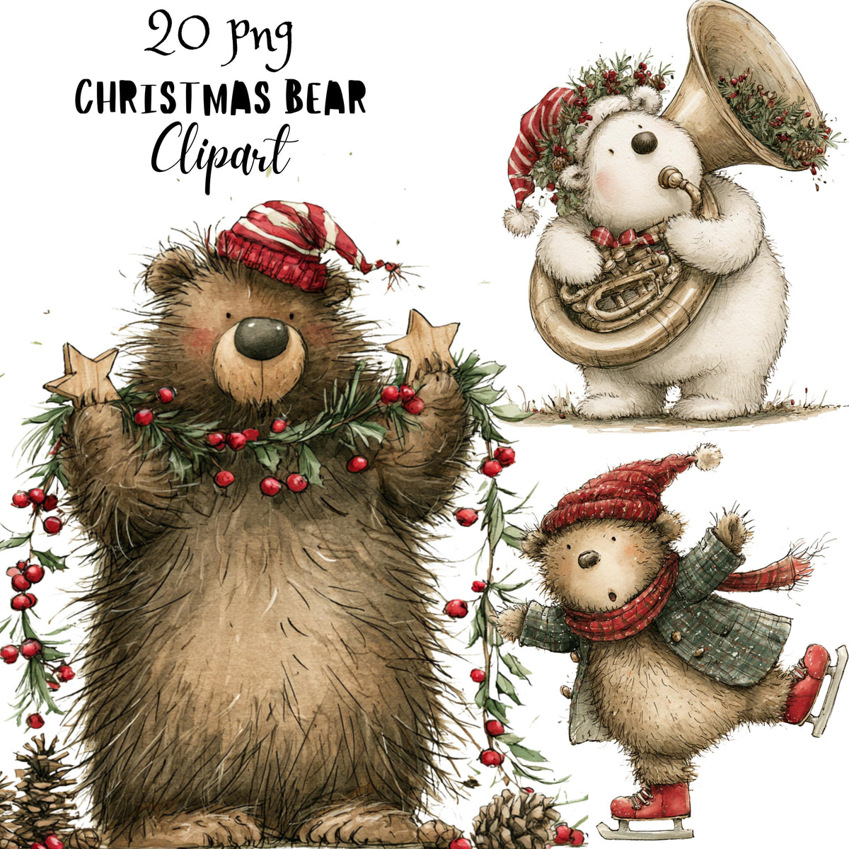 Christmas Bear Clipart
