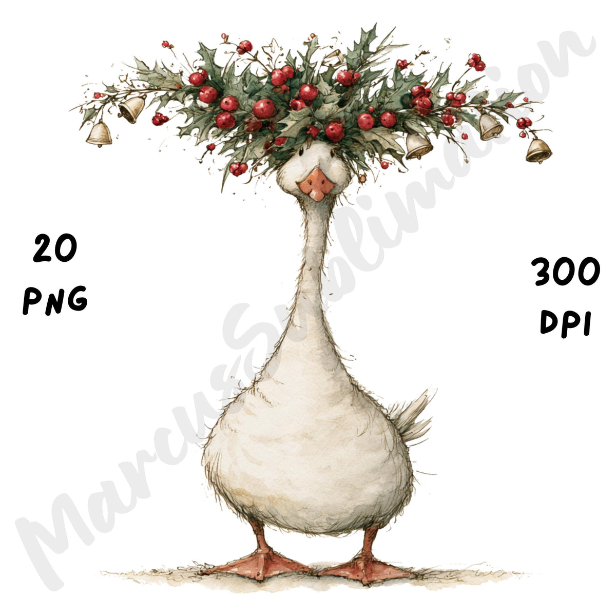 Christmas Goose Clipart