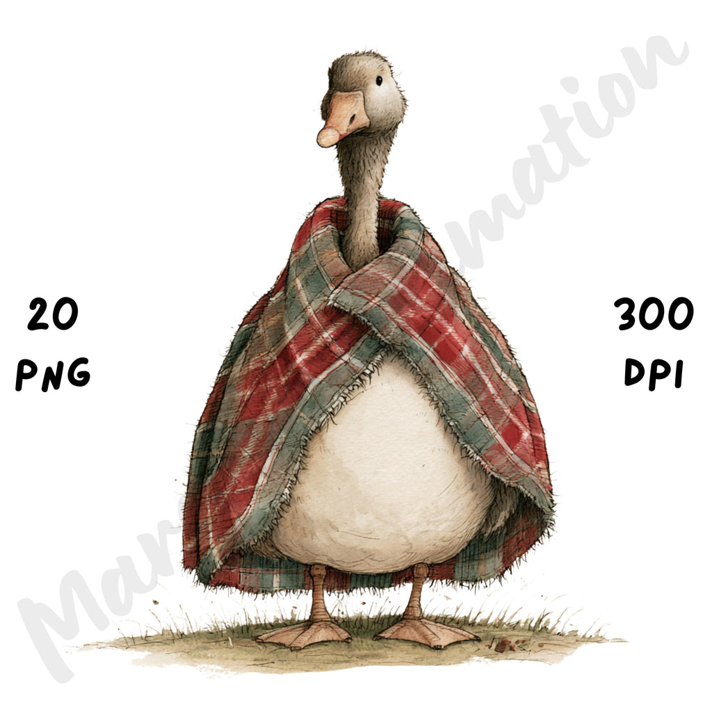 Christmas Goose Clipart