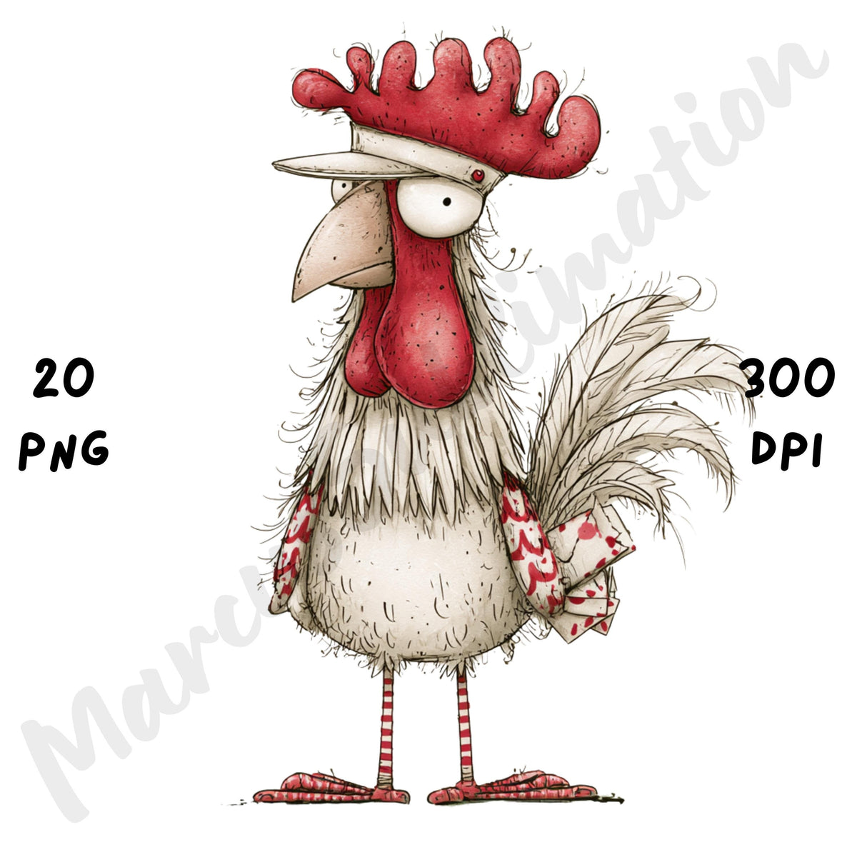 Christmas Chicken Clipart