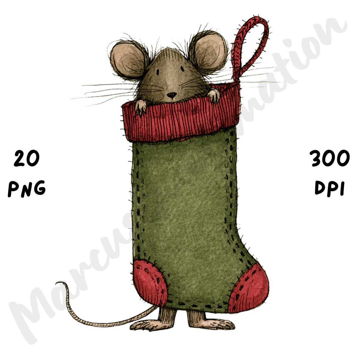 Christmas Peeking Animals Clipart