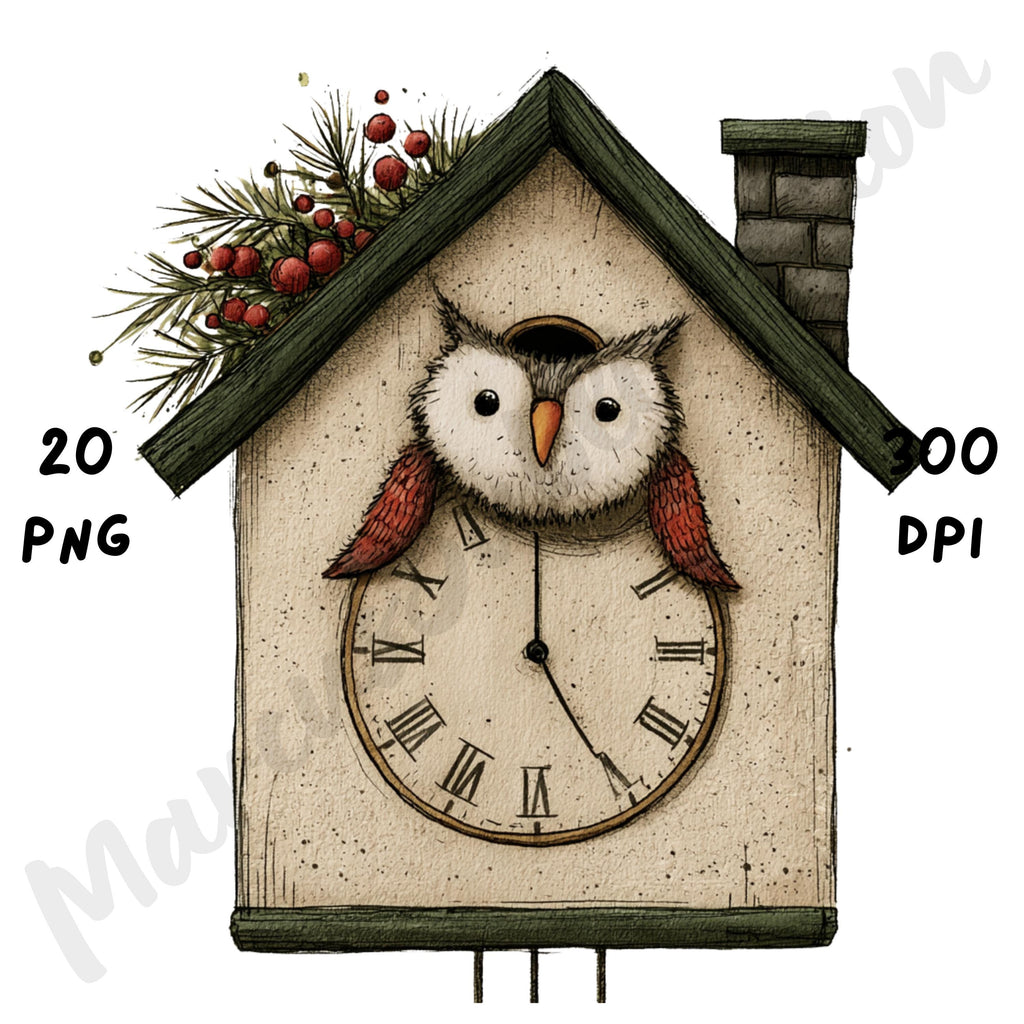 Christmas Peeking Animals Clipart