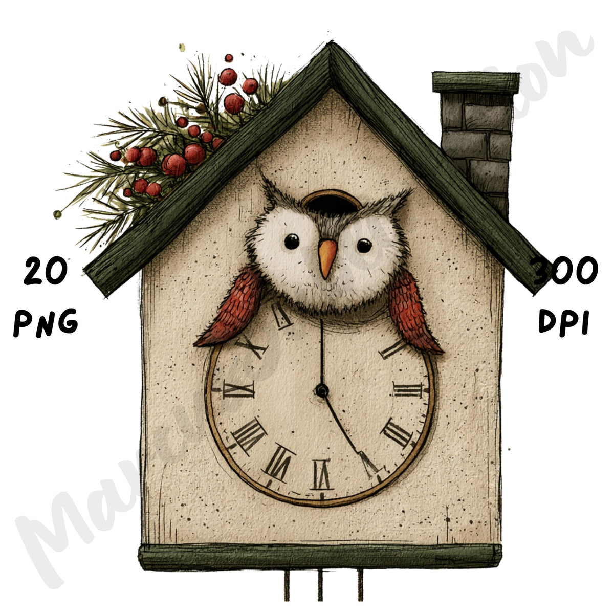 Christmas Peeking Animals Clipart