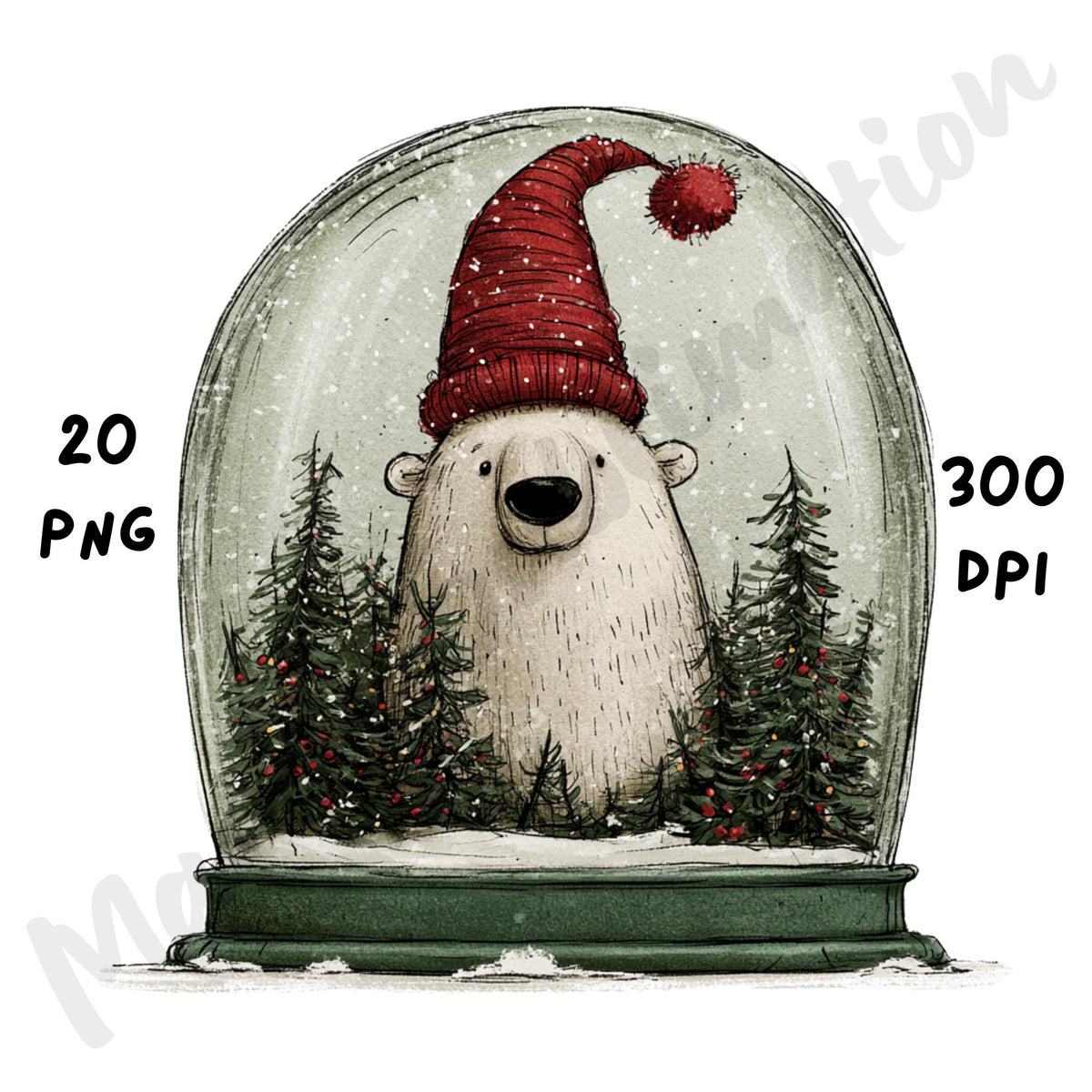 Christmas Peeking Animals Clipart