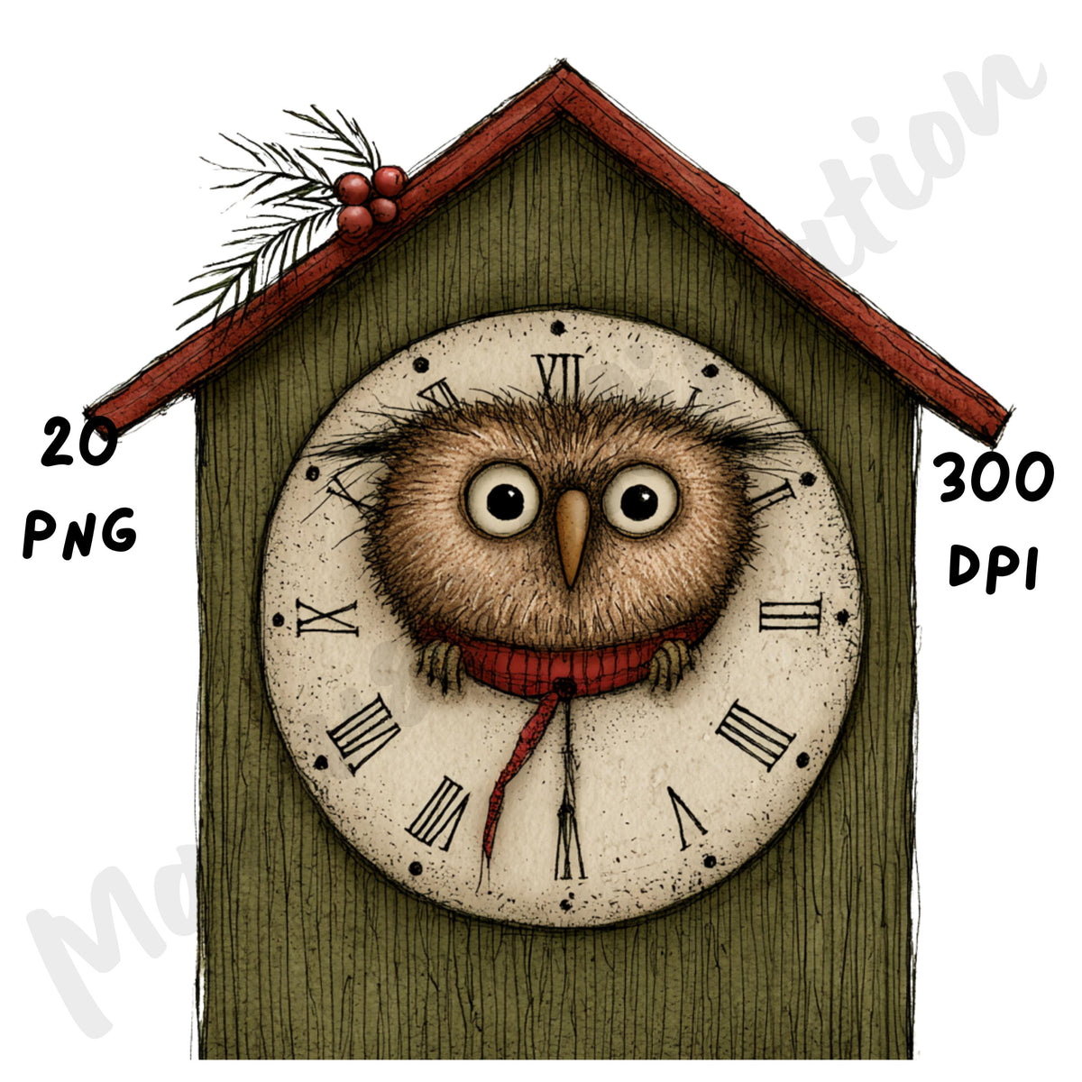 Christmas Peeking Animals Clipart