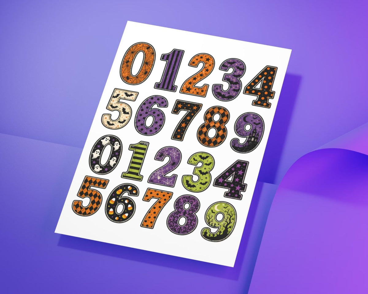 240+ Halloween Alphabet & Numbers Printable, Spooky Letters and Number Fussy Cuts, Witchy Alphabet for Junk Journal, Scrapbook, Collage
