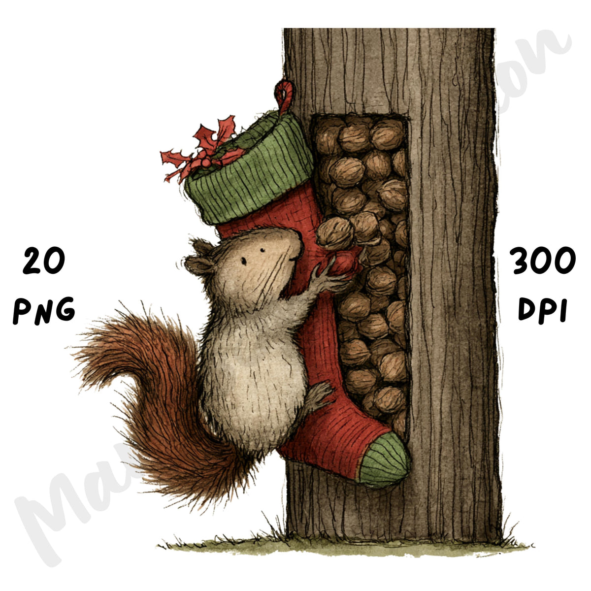 Christmas Woodland Clipart