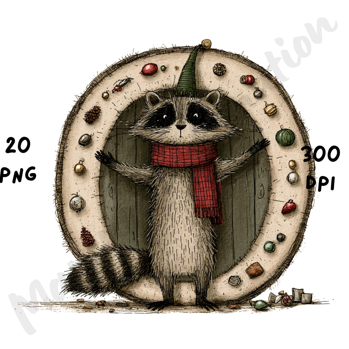Christmas Woodland Clipart