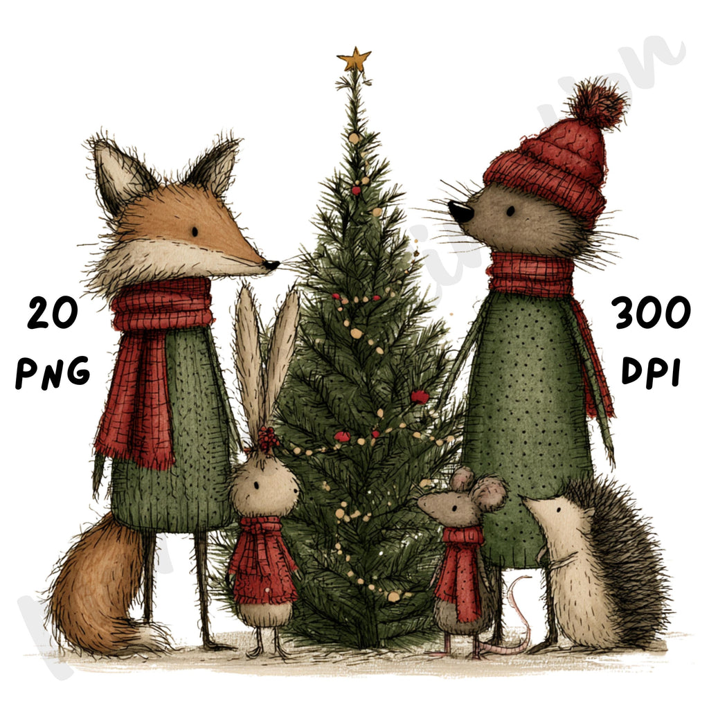 Christmas Woodland Clipart