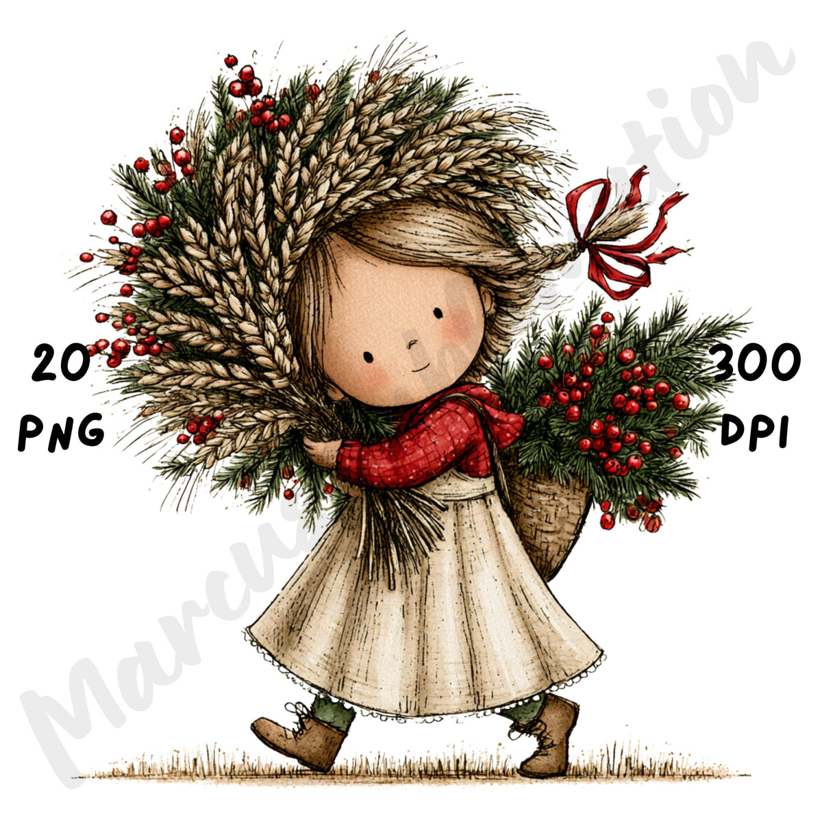 Christmas Farm Clipart