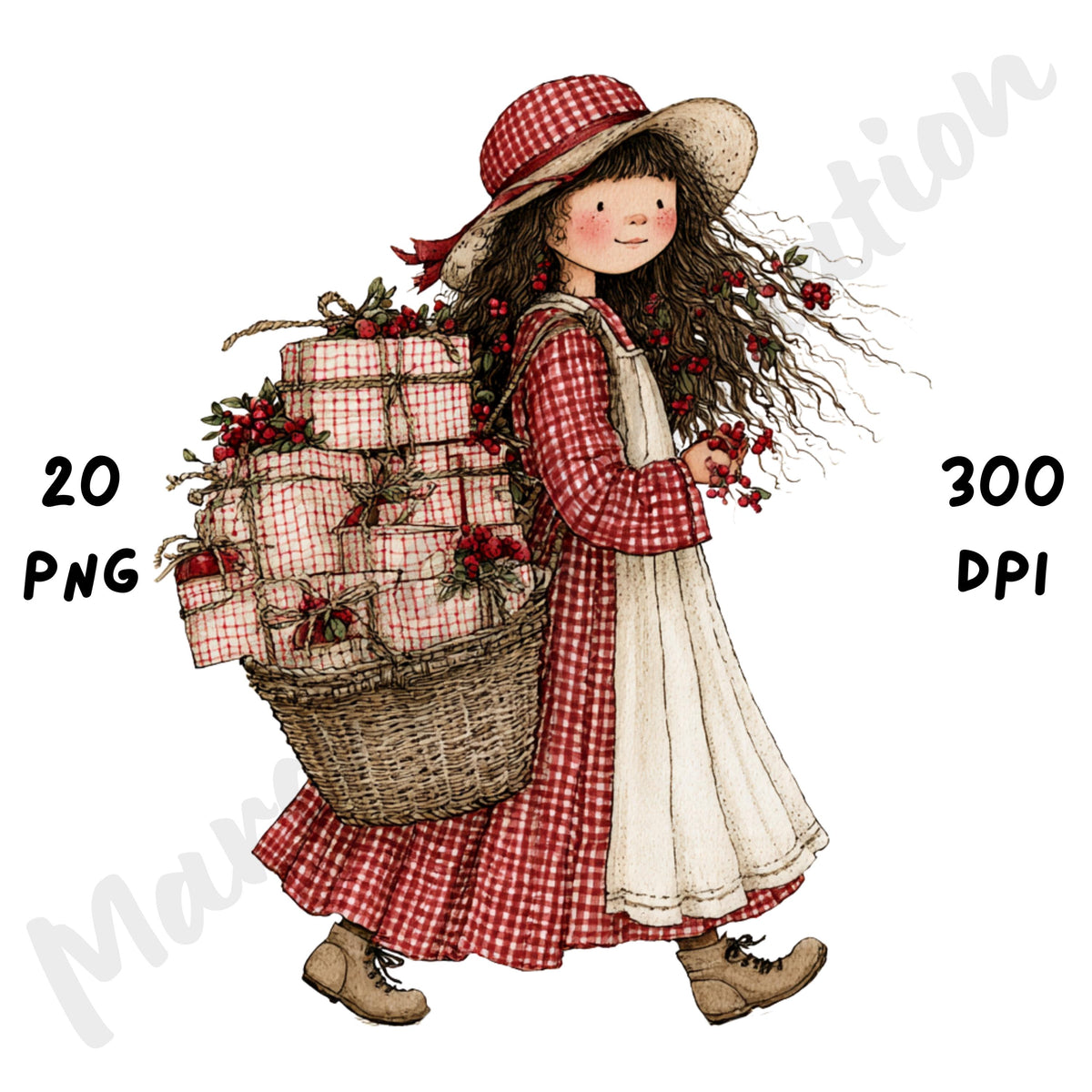 Christmas Cottagecore Clipart