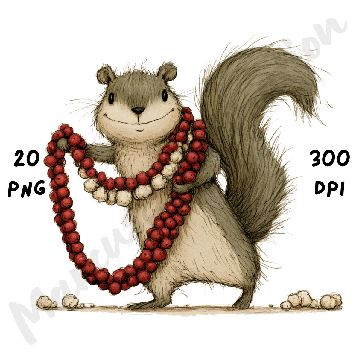 Christmas Squirrel Clipart