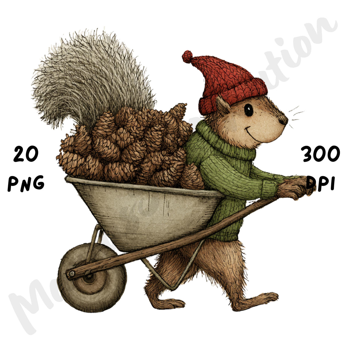 Christmas Squirrel Clipart