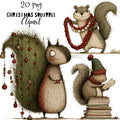 Christmas Squirrel Clipart