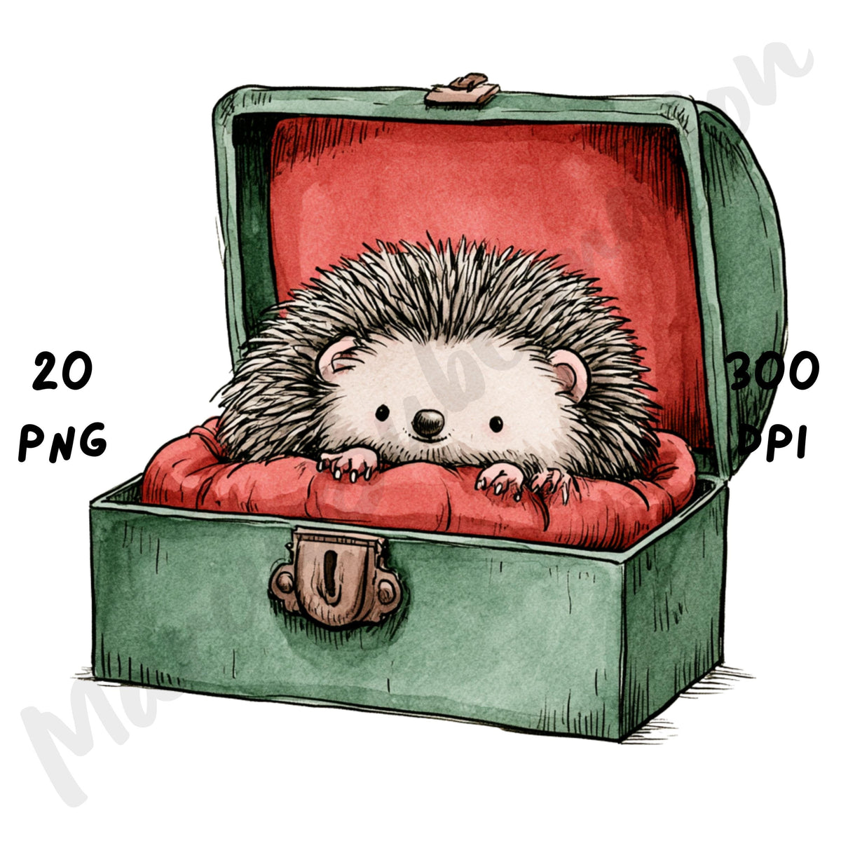 Christmas Hedgehog Clipart
