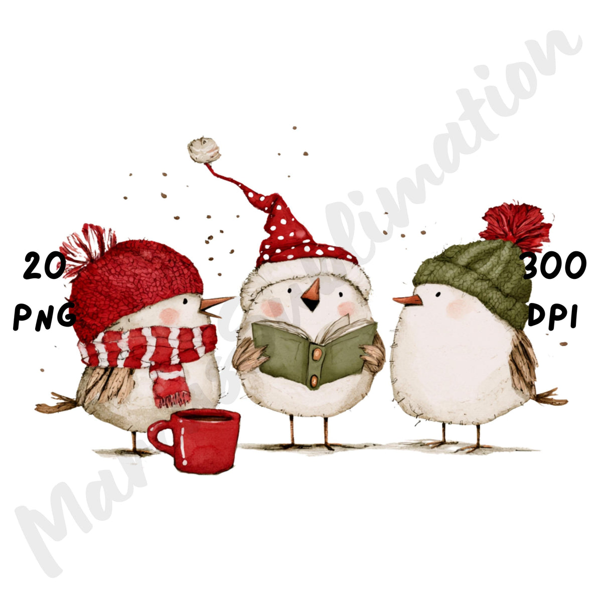Christmas Birds Clipart