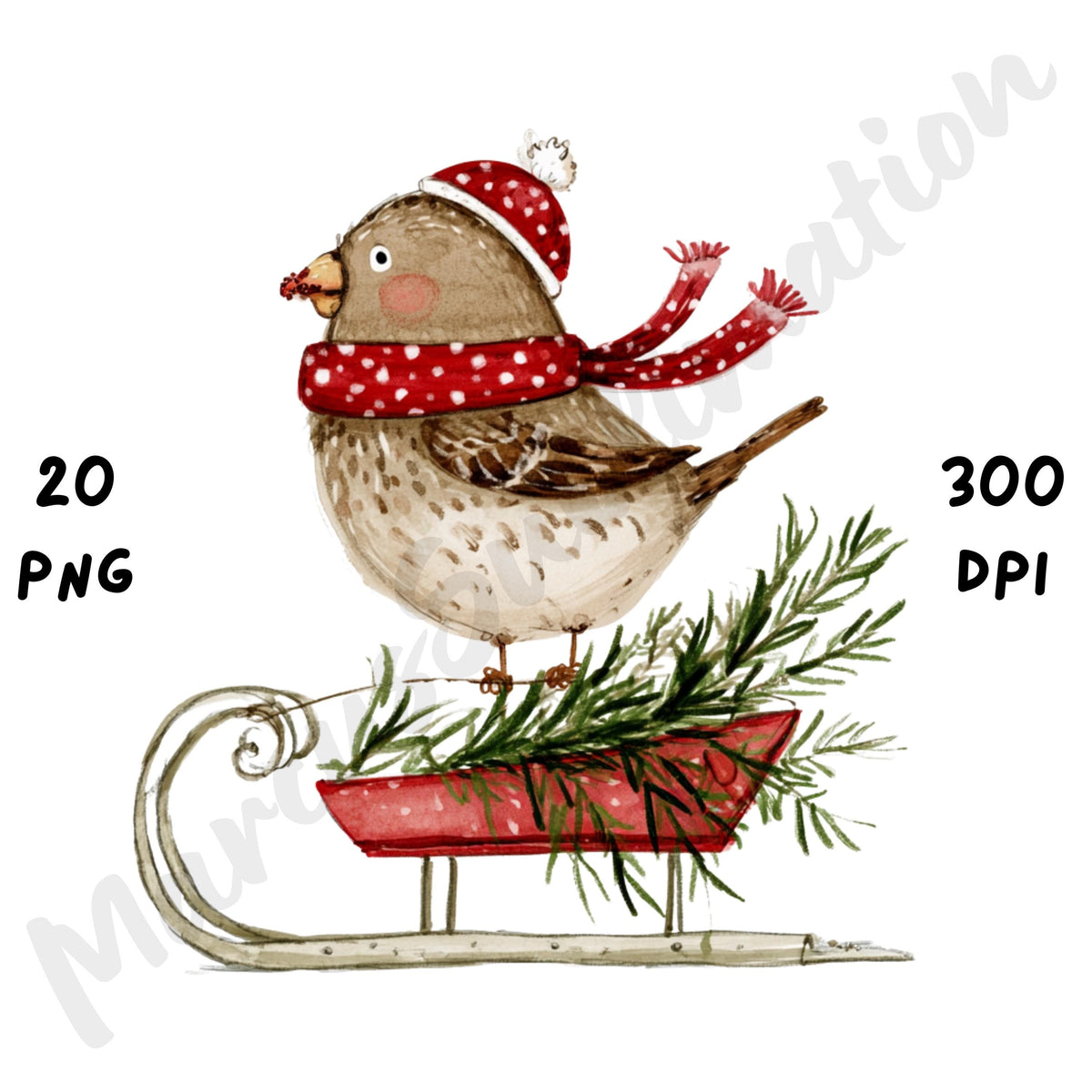 Christmas Birds Clipart