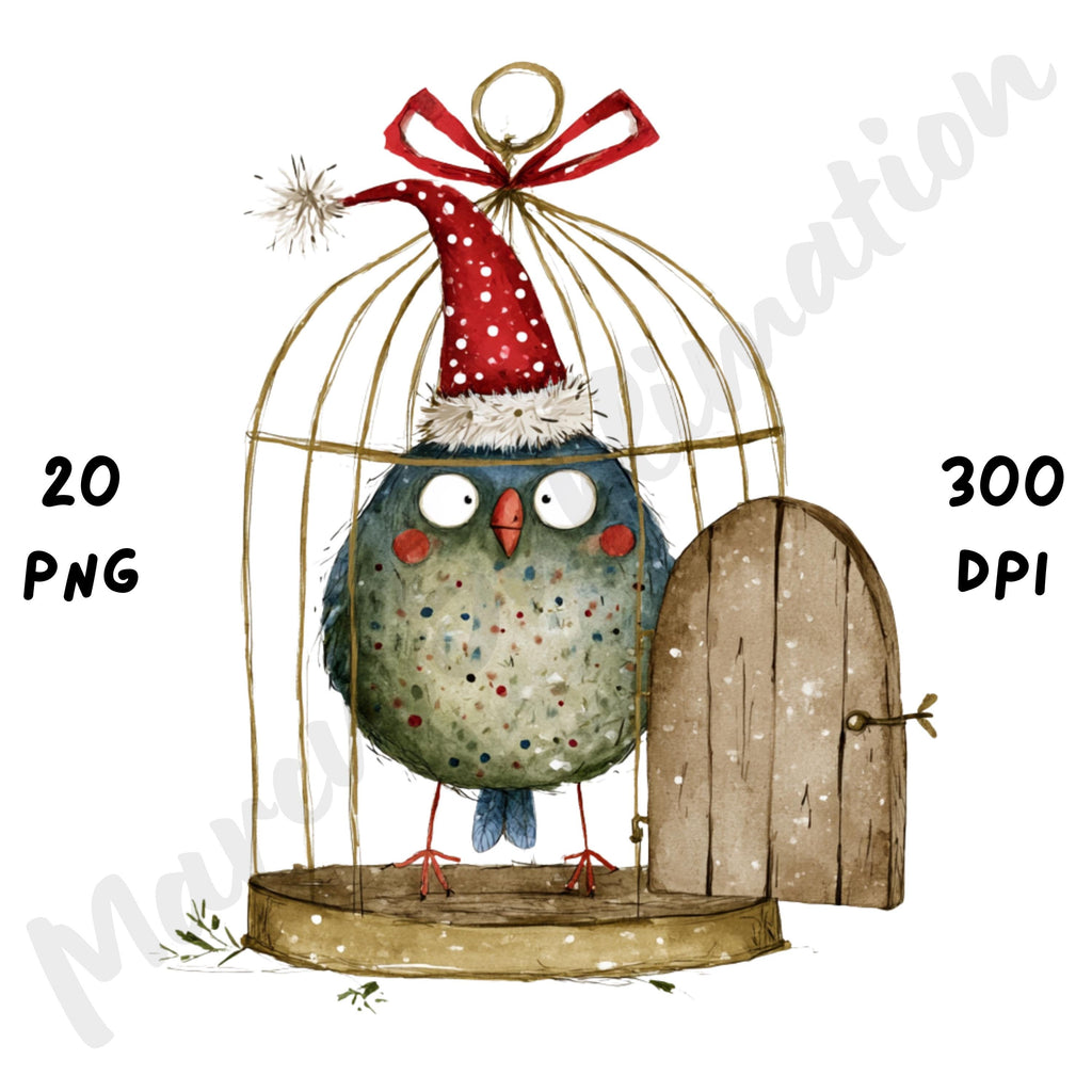 Christmas Birds Clipart