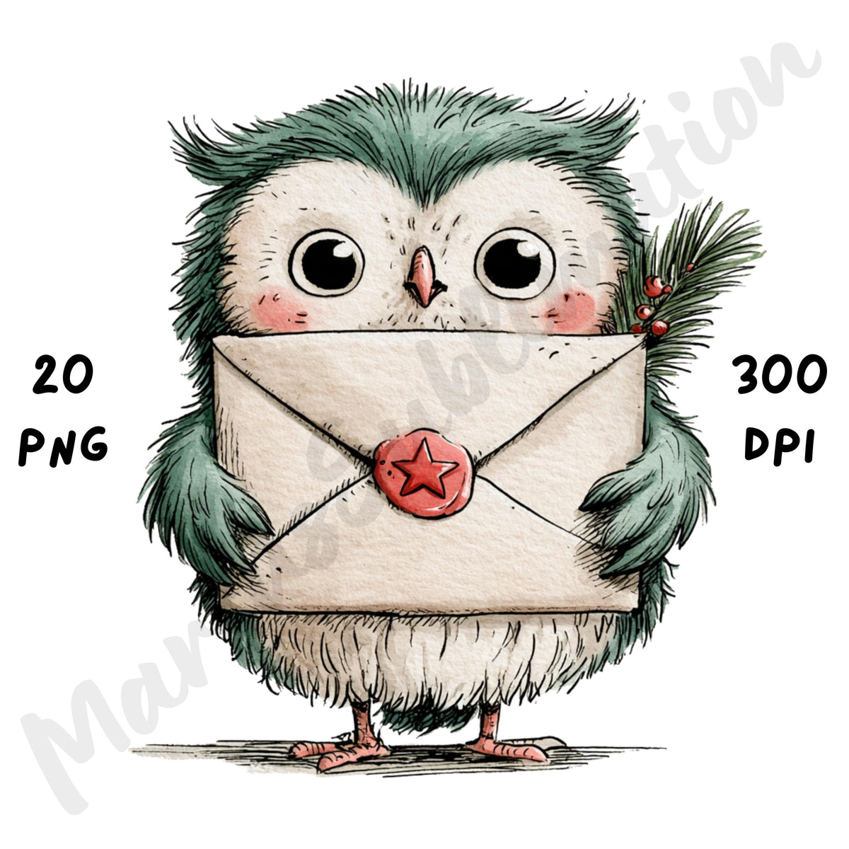 Christmas Owl Clipart