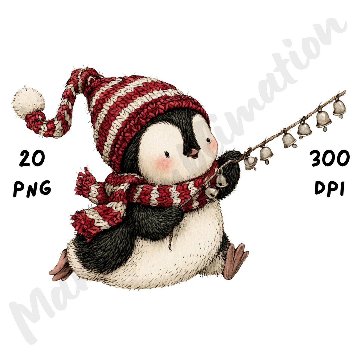 Christmas Penguin Clipart