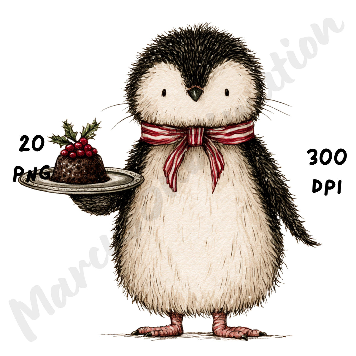 Christmas Penguin Clipart