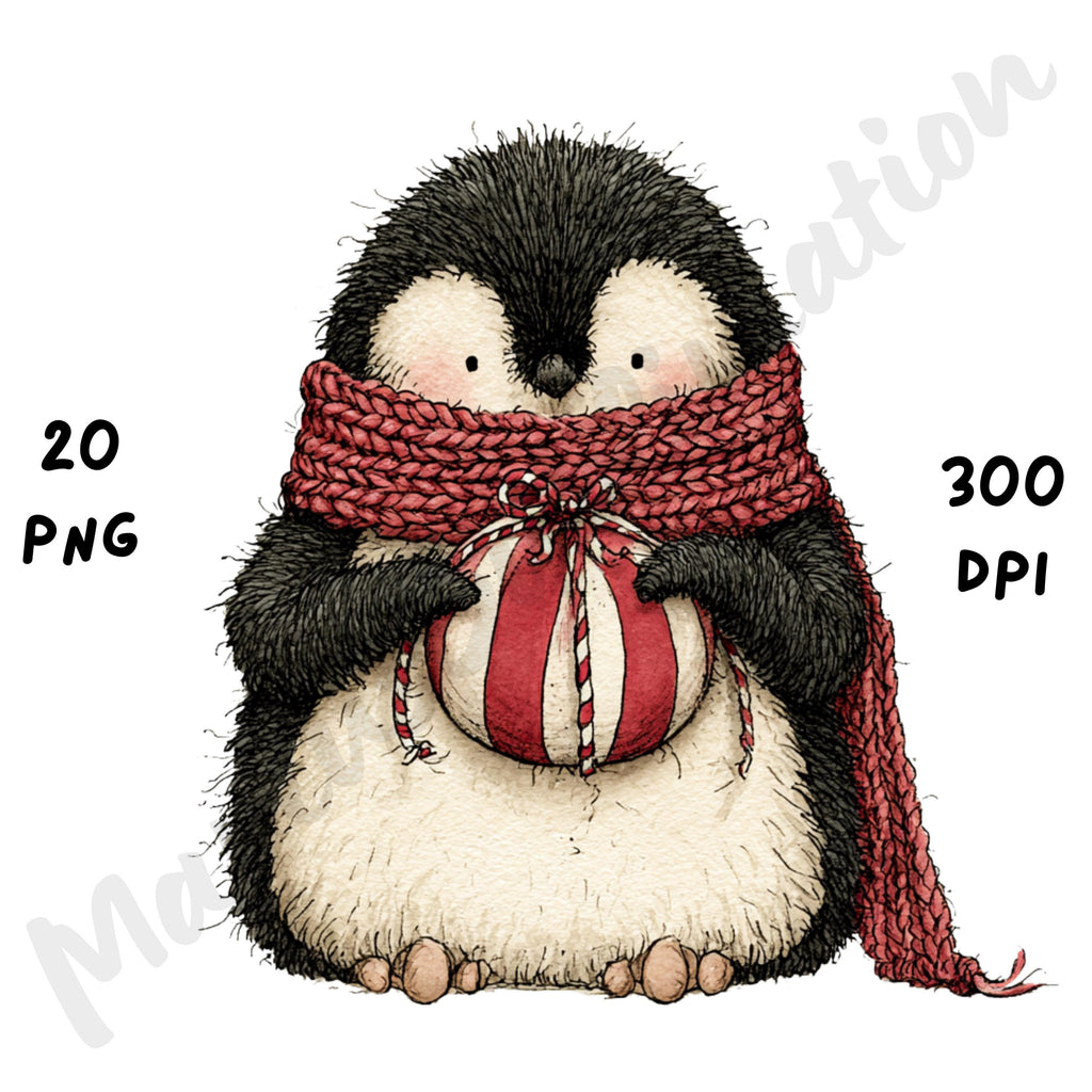 Christmas Penguin Clipart