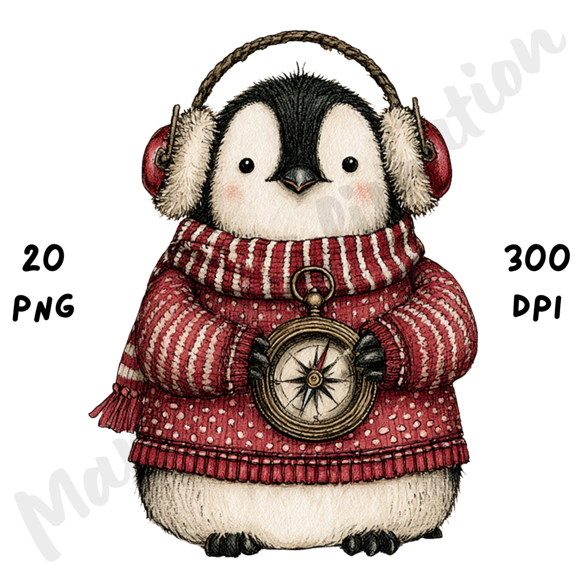 Christmas Penguin Clipart