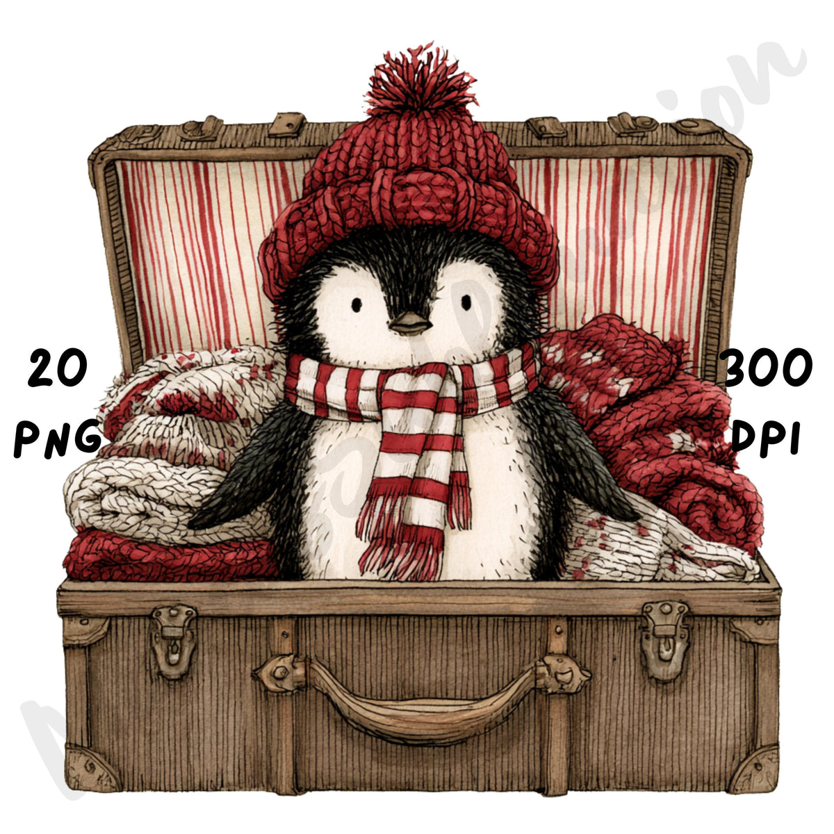 Christmas Penguin Clipart