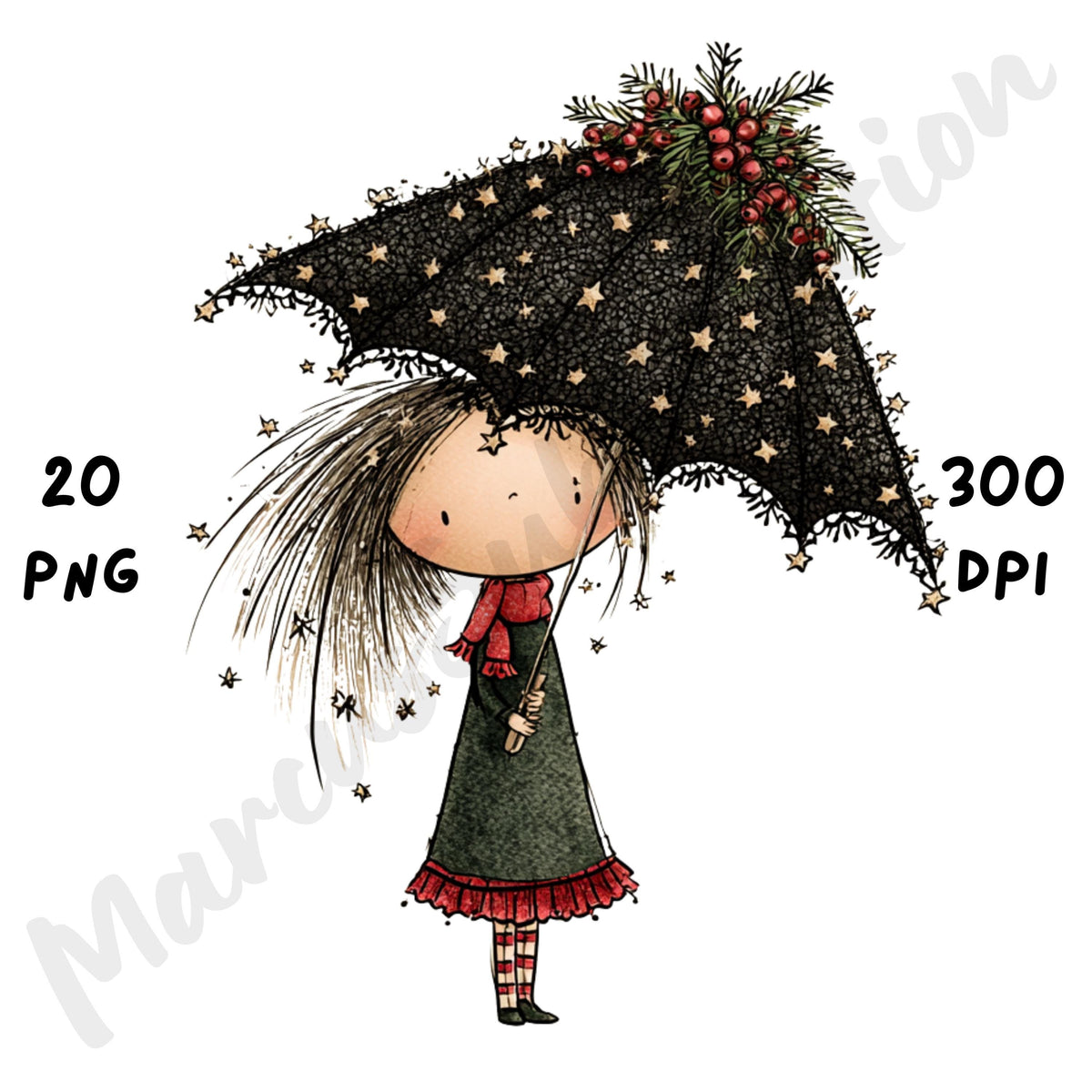 Christmas Gothic Clipart