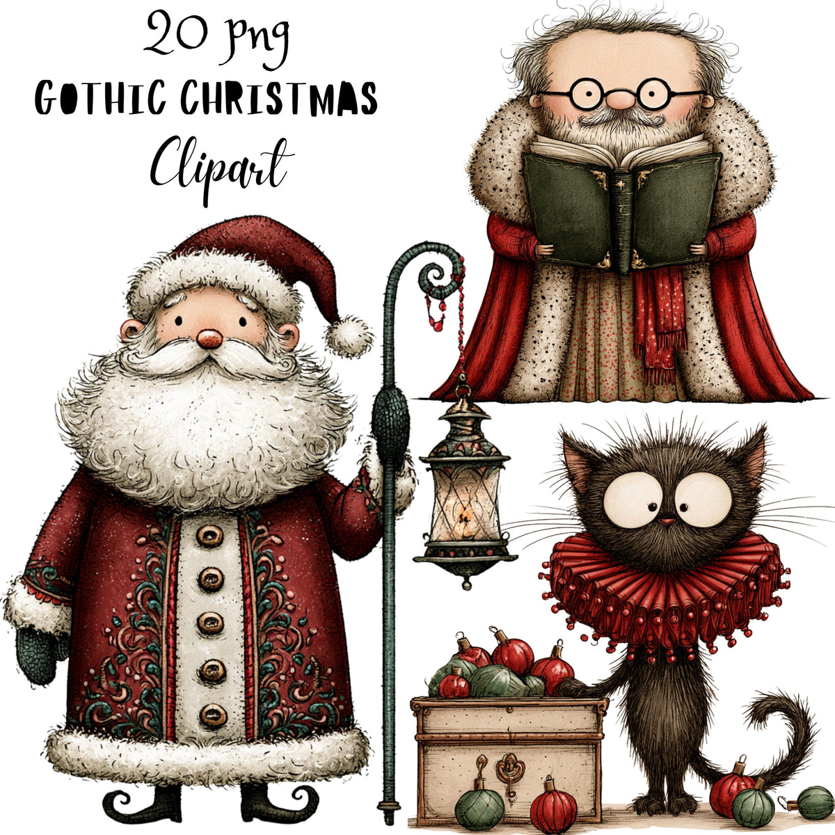 Christmas Gothic Clipart