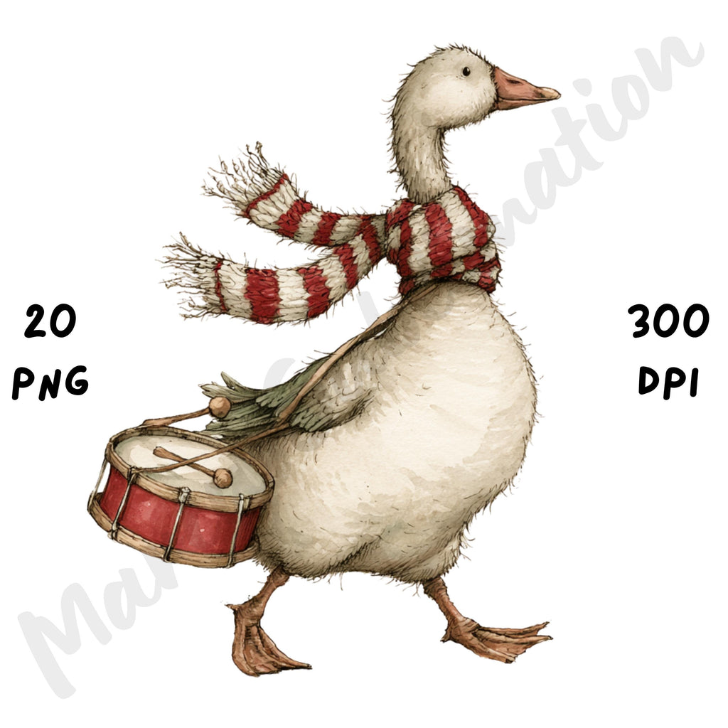 Christmas Goose Clipart