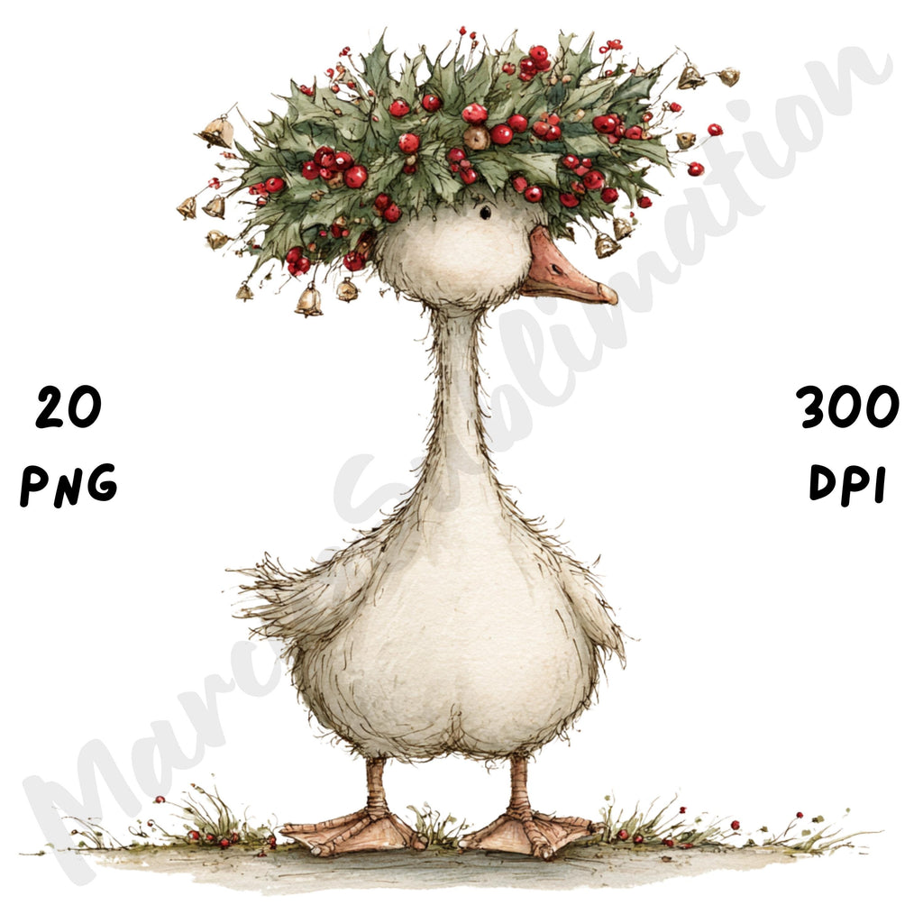 Christmas Goose Clipart
