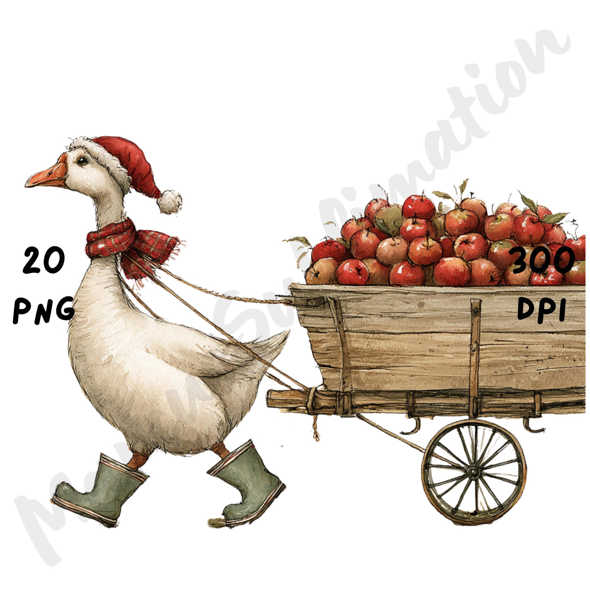 Christmas Goose Clipart